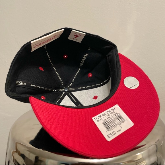 🔔 Philadelphia 76ers Red & Black Wool Fitted - Picture 7 of 8